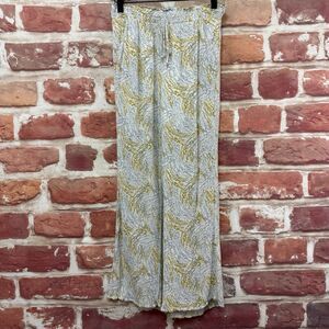 Anthropologie Paper Crane Pants Women's Small Multicolor Floral Crinkle Pull On